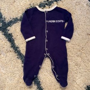 Penn State Ruffled Button Up Sleeper